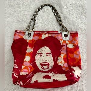 Coach 13405 Parker‎ Laughing Girl LE Nylon Tote Shopper Bag